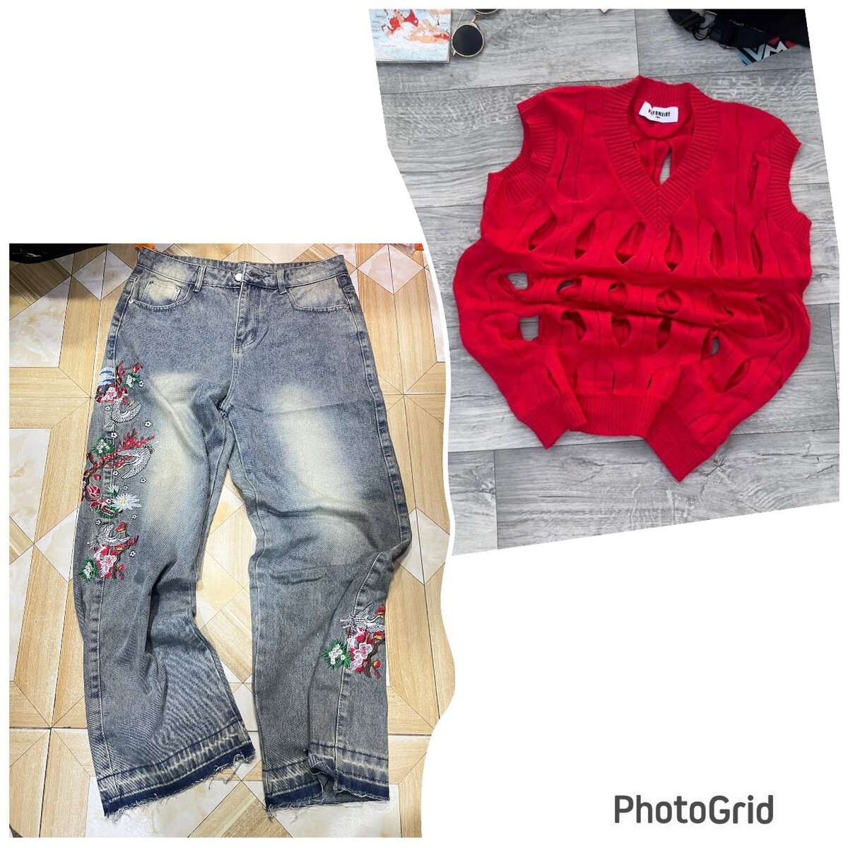 Jeans brodés pour femmes