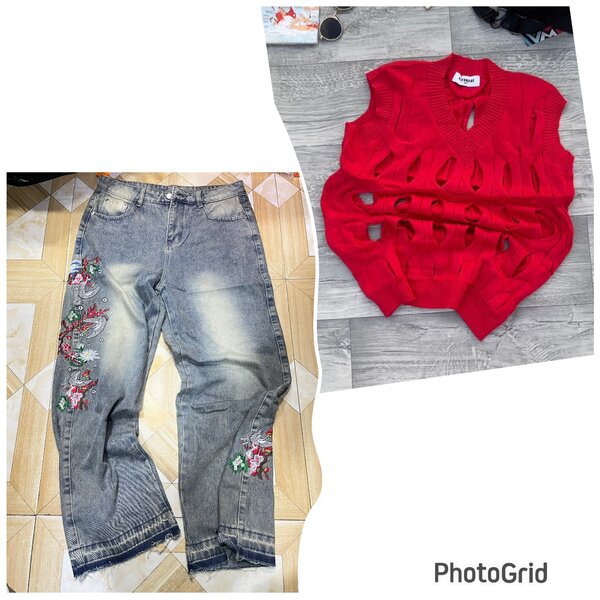 Jeans brodés pour femmes