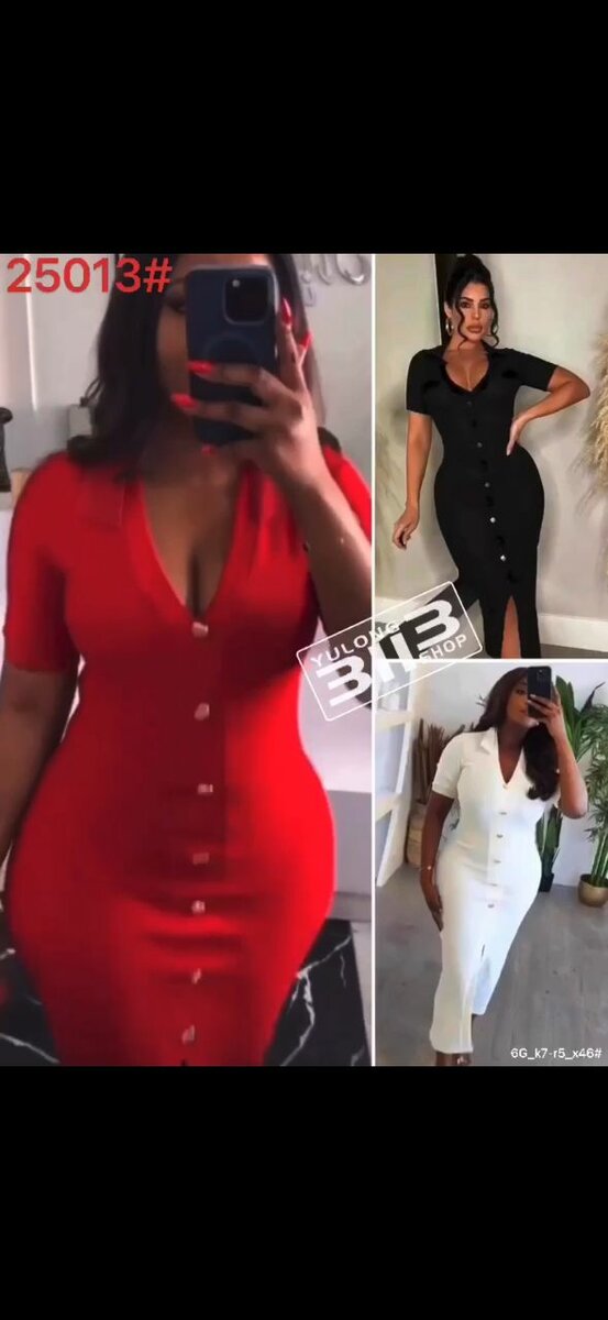 Robe moulante boutonnée