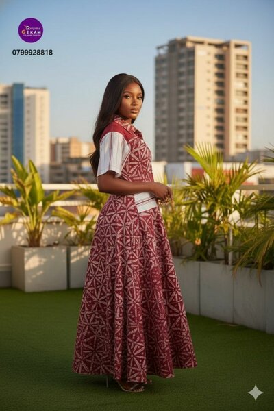 Robe longue ethnique glamour