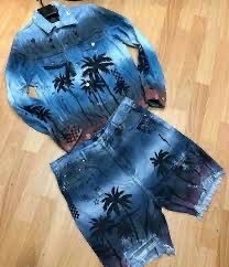 COMPLET HOMME ( culotte jeans , chemise jeans )