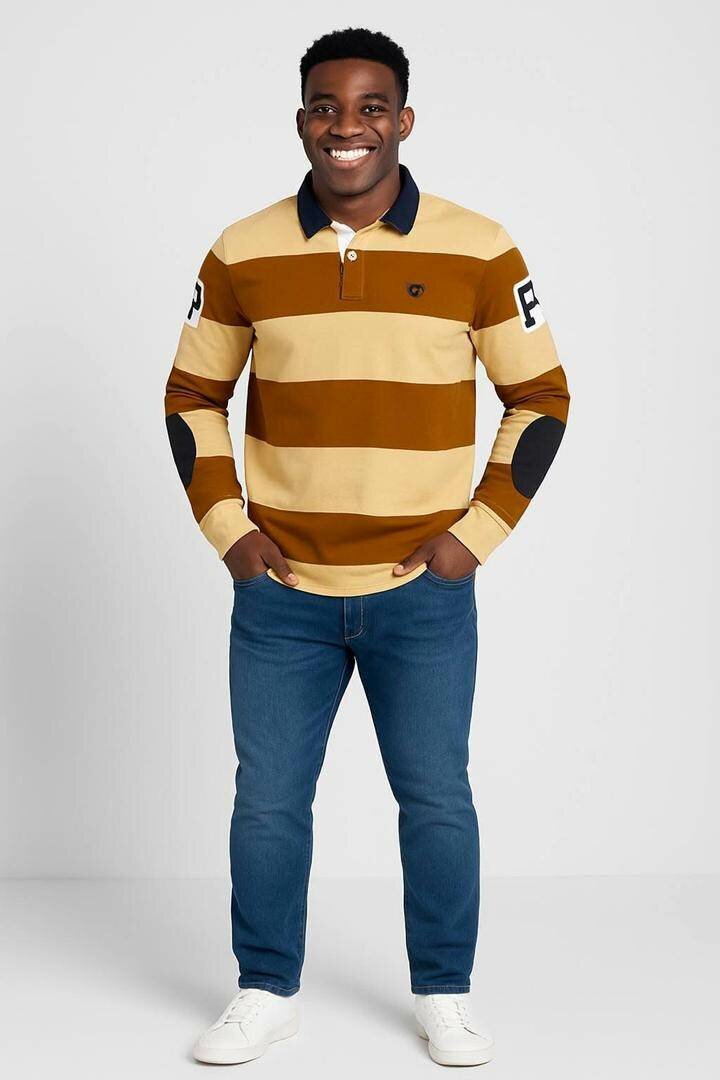 Polo rayé homme confortable