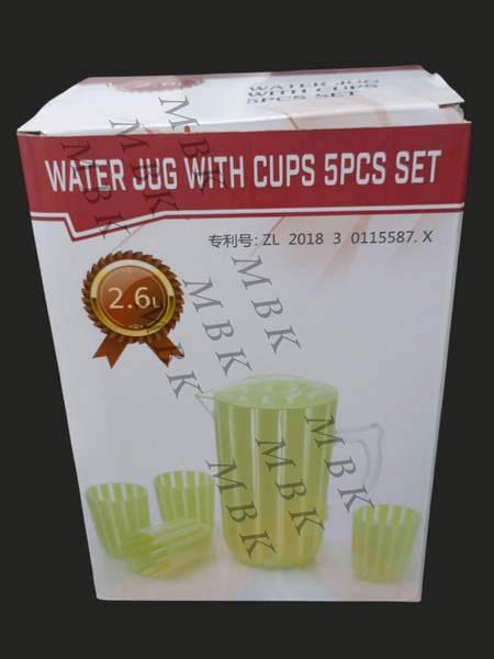 Carafe avec verres 5 pièces