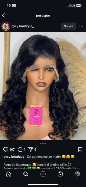 Perruque bouclée luxe