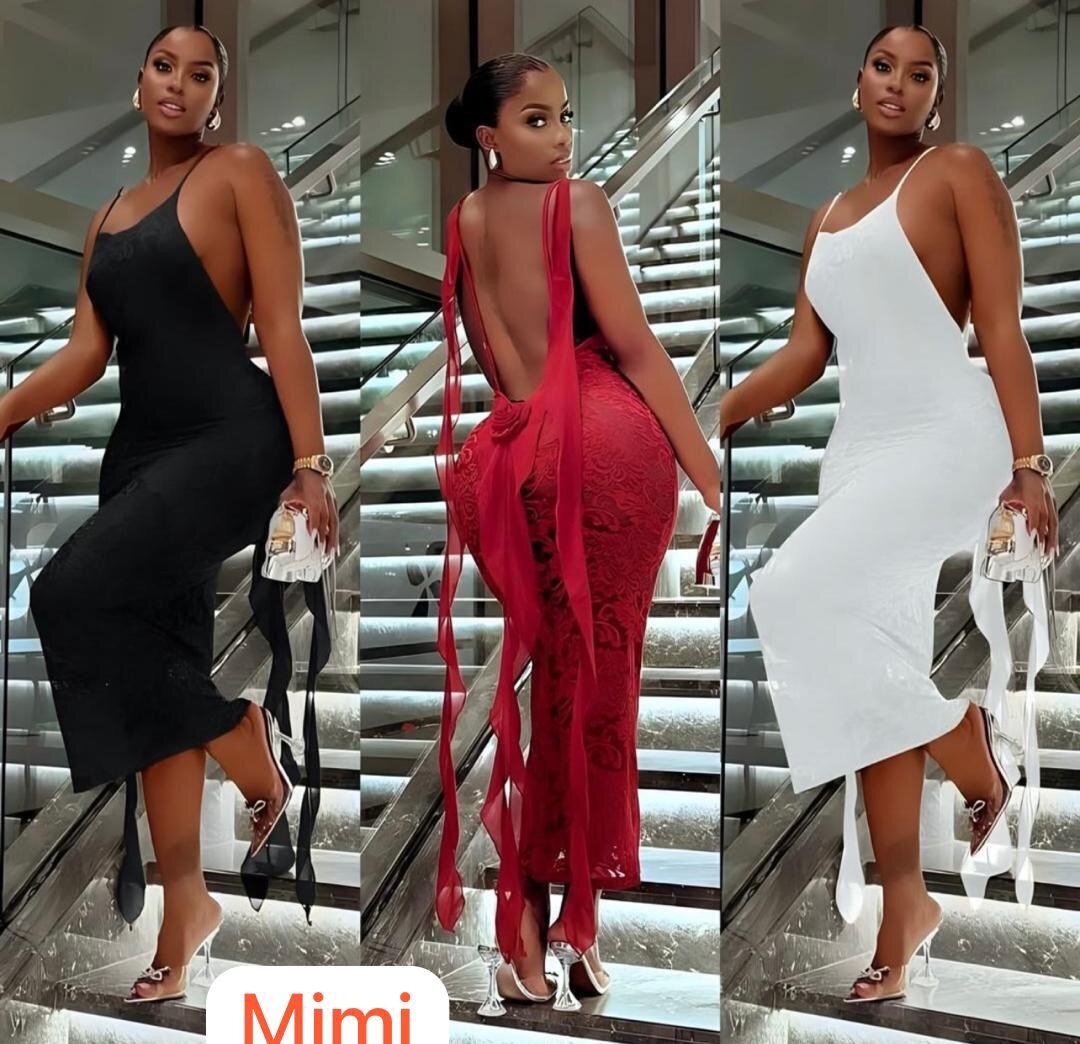 Robe Élégante Dos Nu Femme