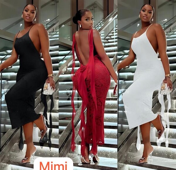 Robe Élégante Dos Nu Femme