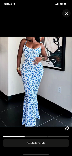 Robe longue d'été fleurie