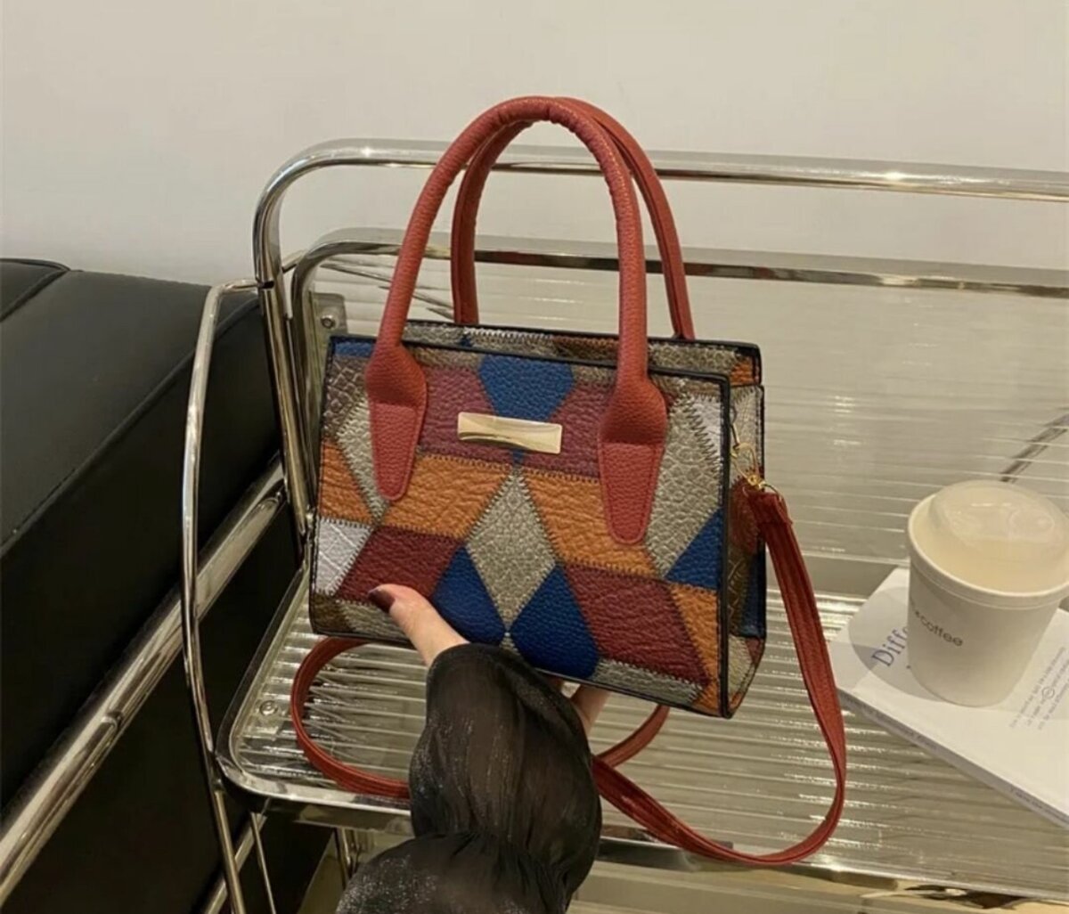 Sac à main en denim chic