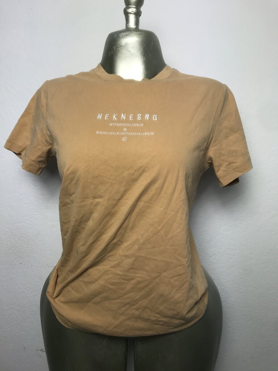 T-shirt en coton beige