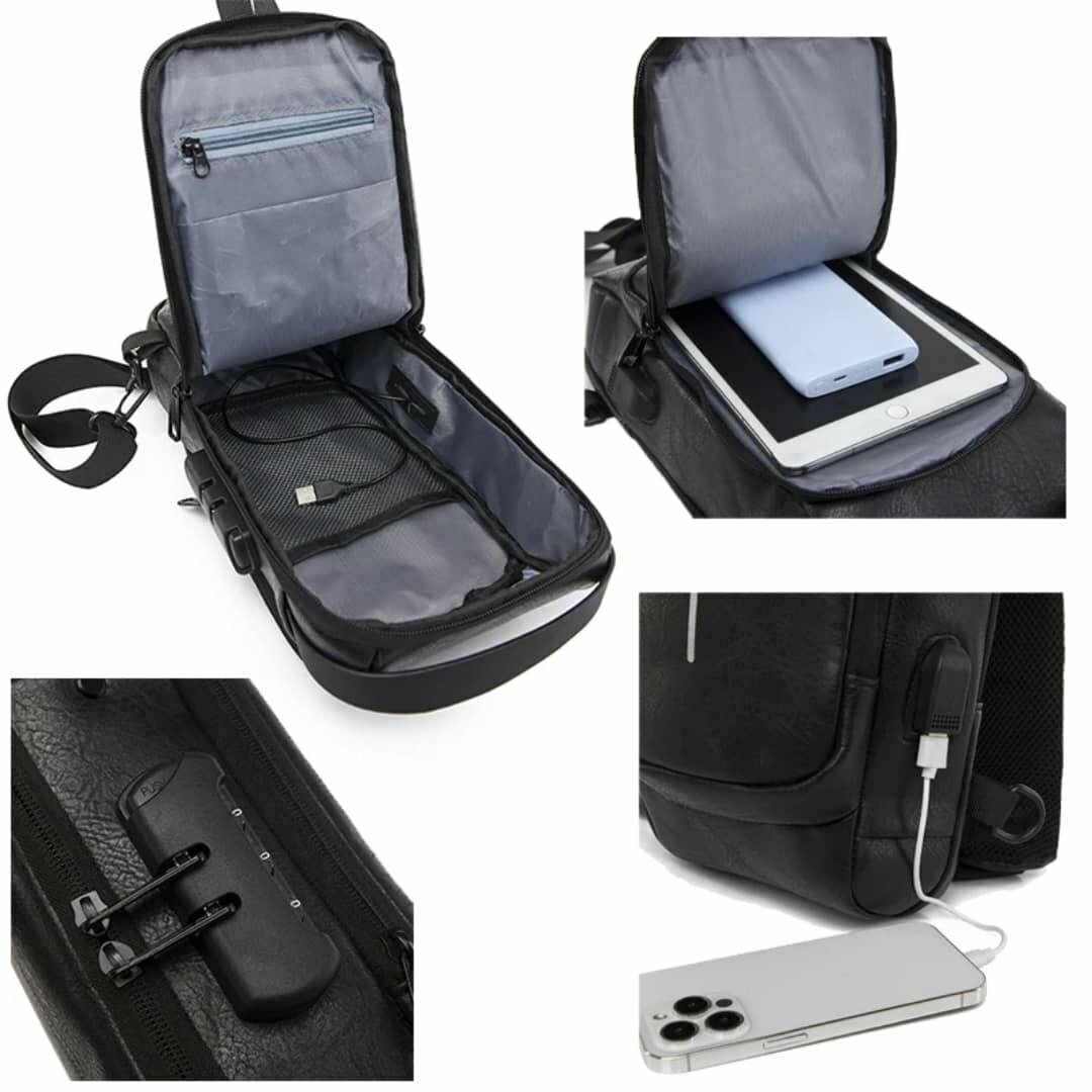 Sacoche Homme avec Port USB