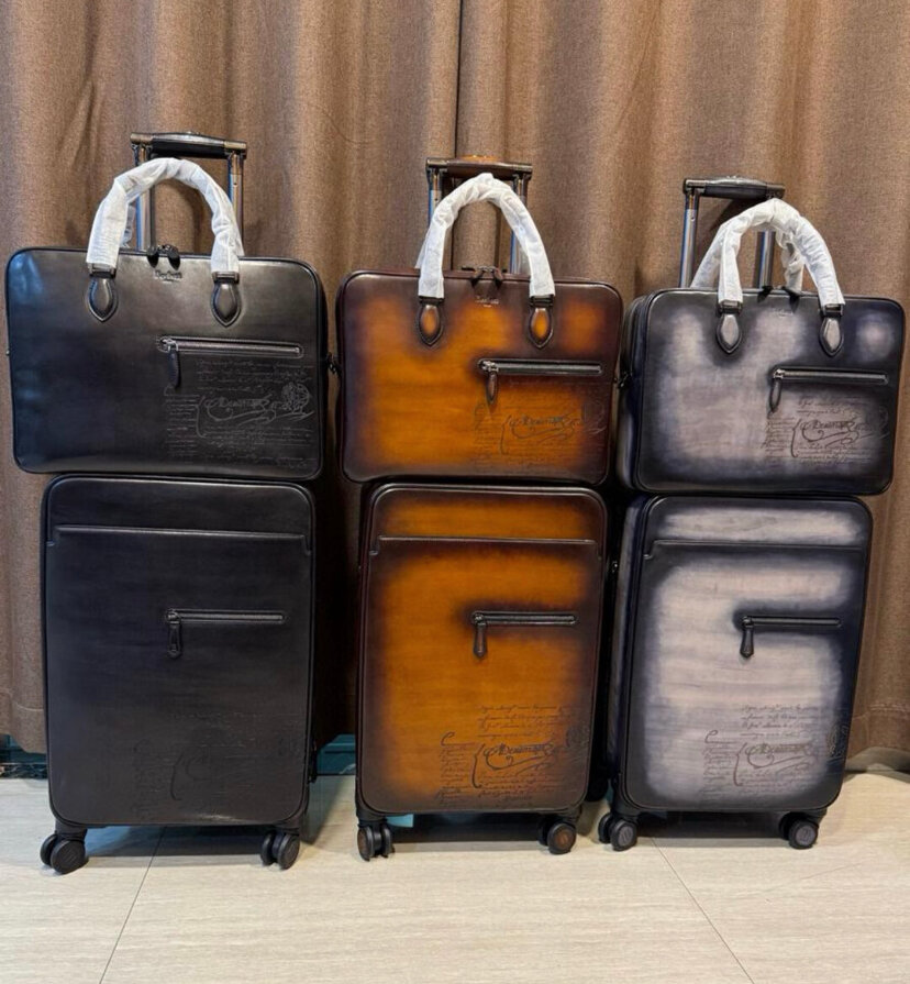 Ensemble de valises en cuir élégant