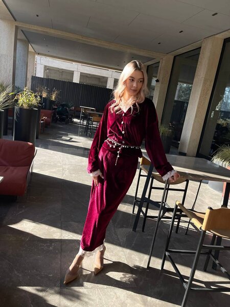 Двойка велюровая