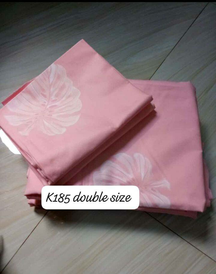 A set of beautiful and soft bed linen pink