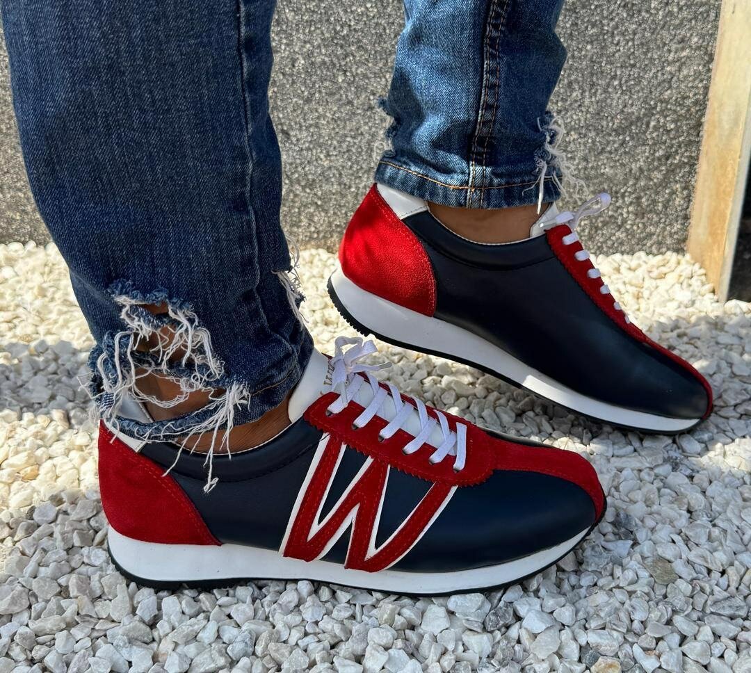 Baskets Homme Rouge et Noir