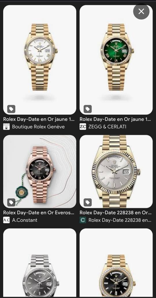 Montre Rolex Day-Date Or