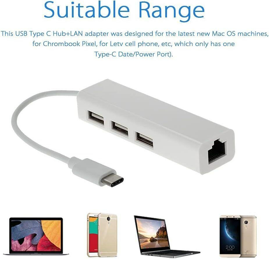 Adaptateur USB-C Hub + LAN