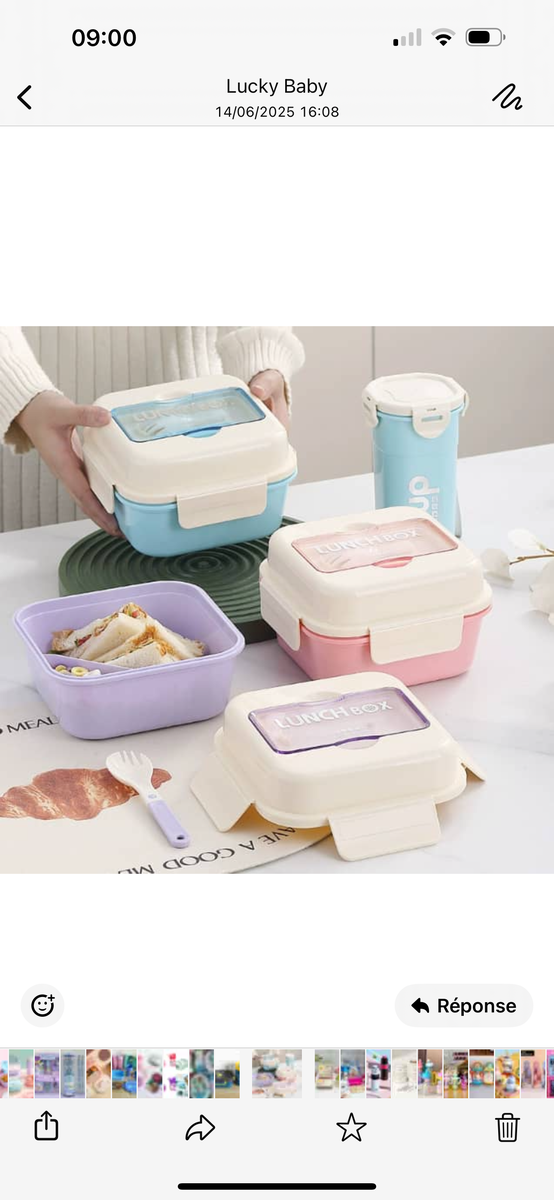 Boîtes à lunch colorées étanches