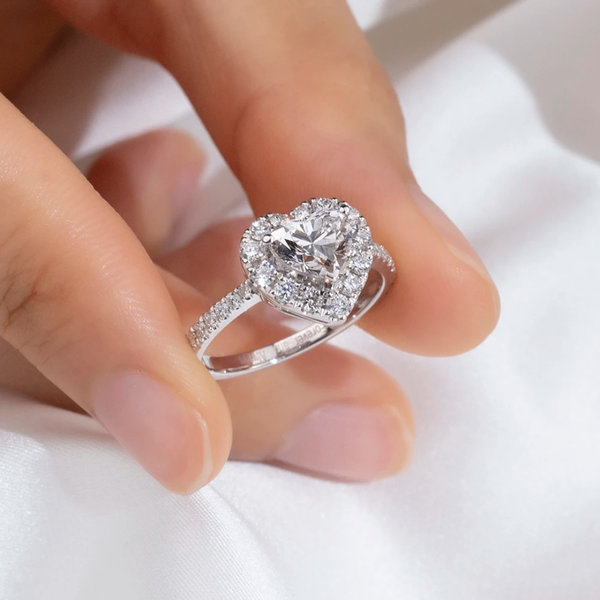 Bague FIANÇAILLES cœur Diamant