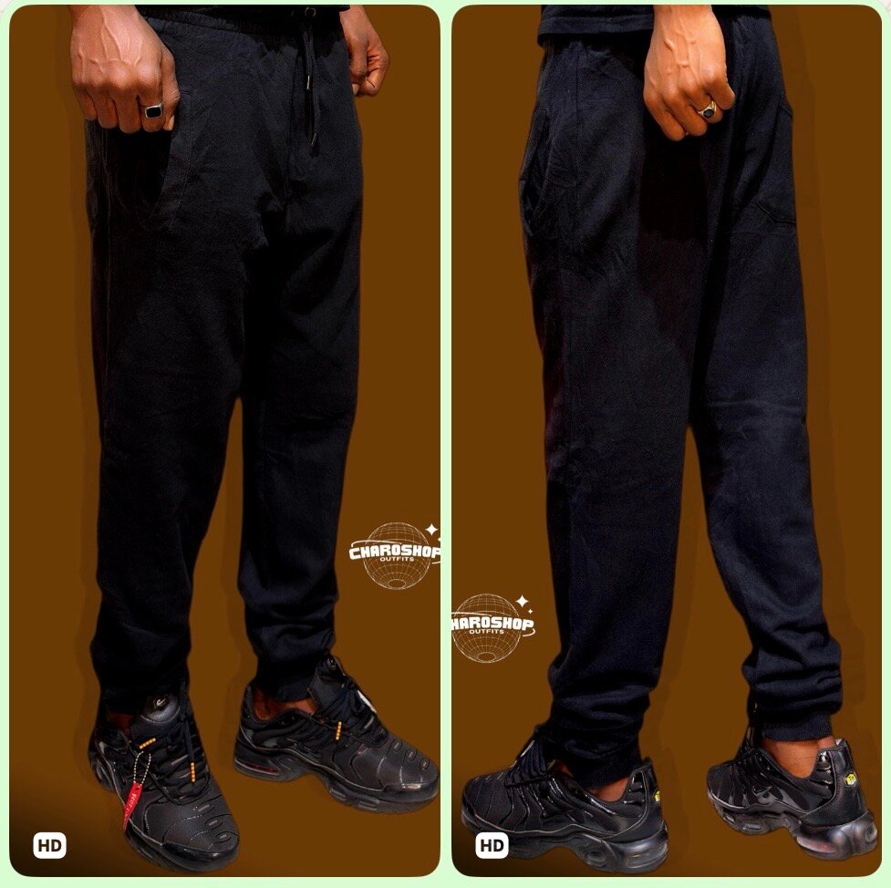 Pantalon de jogging noir pour homme