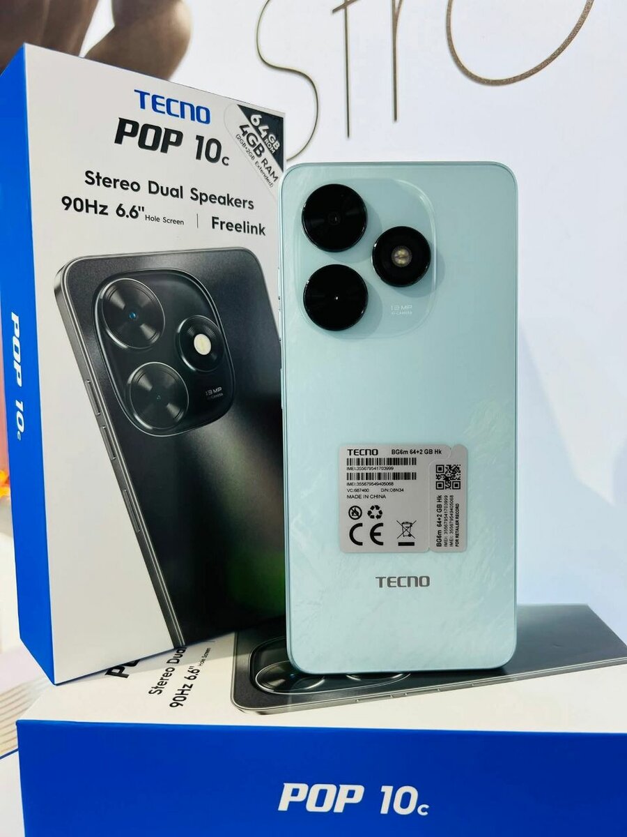 Tecno Pop10C 64GB 2+2-4RAM