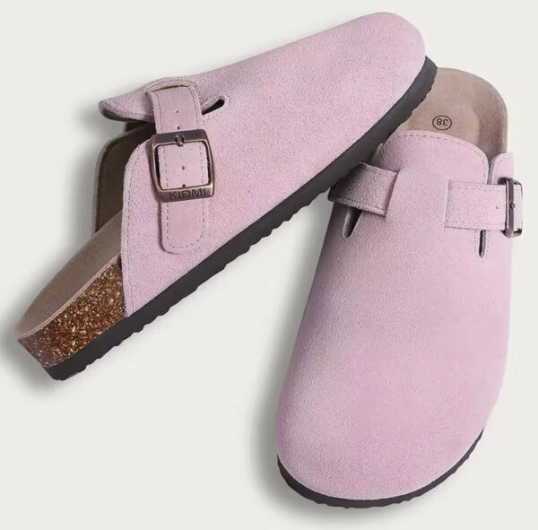 Mules en suédine confortables