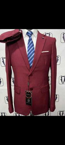 Costume élégant bordeaux