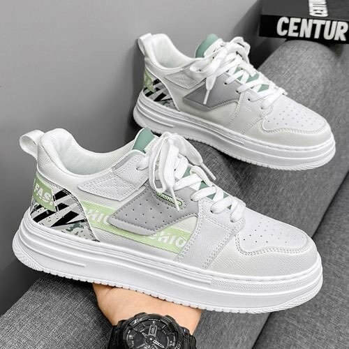 White Men's Board Shoes Casual Sneakers