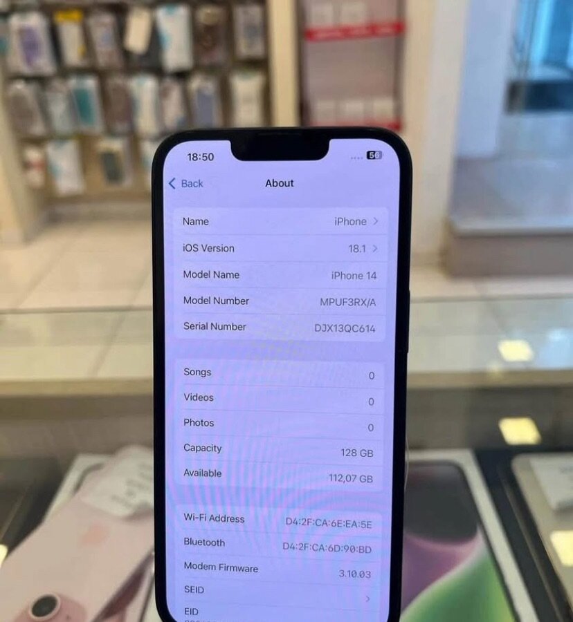 iPhone 14, 128Go, Minuit