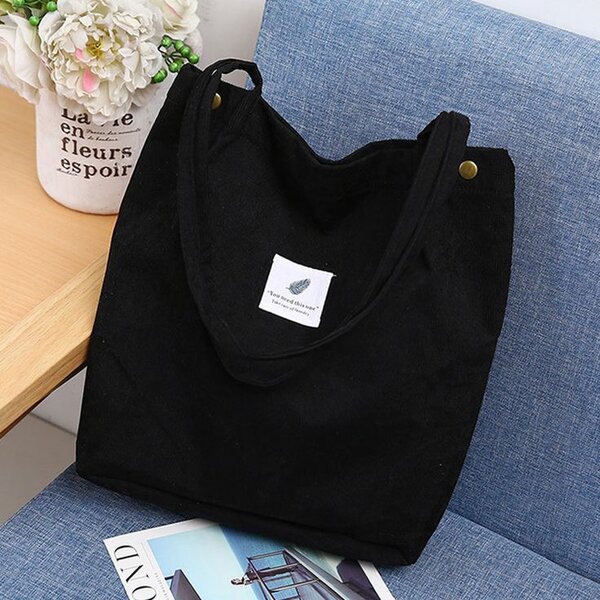Sac fourre-tout en toile noir
