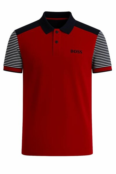 Polo tendance rayé homme