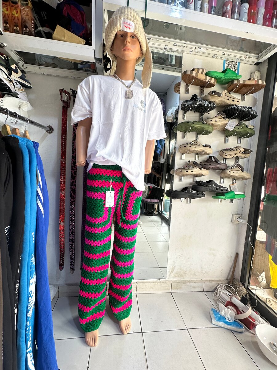 Pantalon en tricot coloré