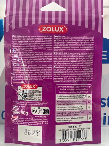 Friandise Mini sushi au poulet