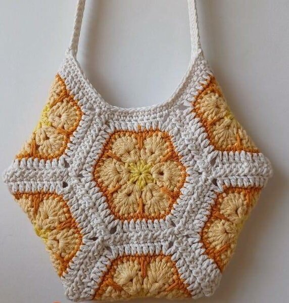 Sac granny motif floral