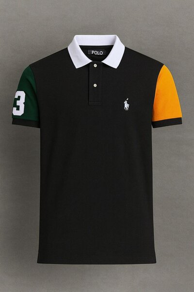 Polo multicolore élégant homme