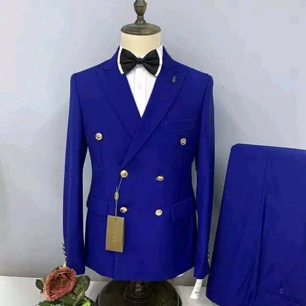 Costume Homme Élegant Bleu