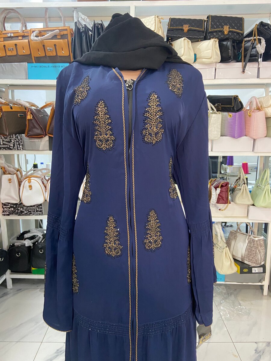 Robe Abaya Élégante Bleue