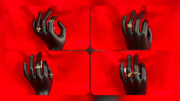 Bague fantaisie dorée