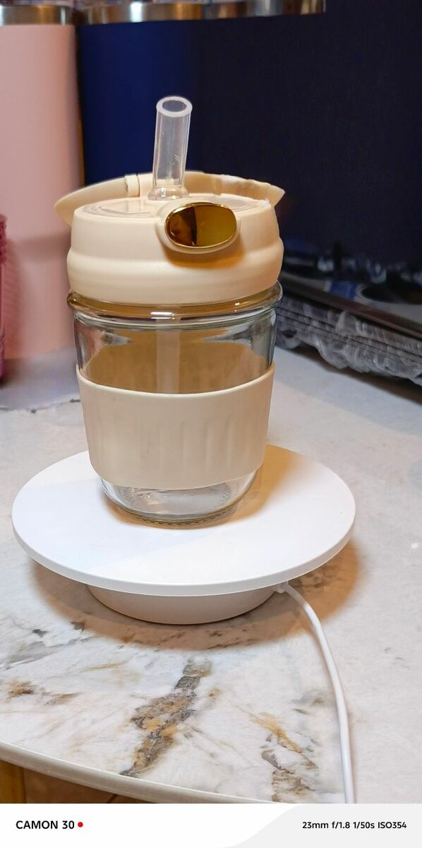 Tasse de voyage en verre isolé