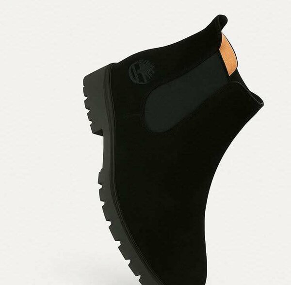 Bottes Chelsea en daim noir