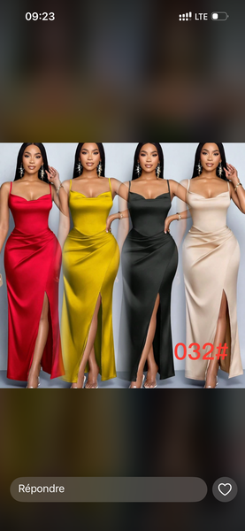 Robe élégante fendue soirée