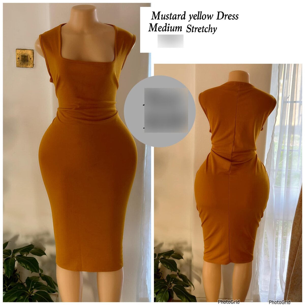 Mustard yellow women's dress in size M