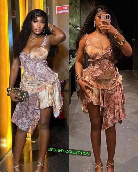 Robe asymétrique glamour