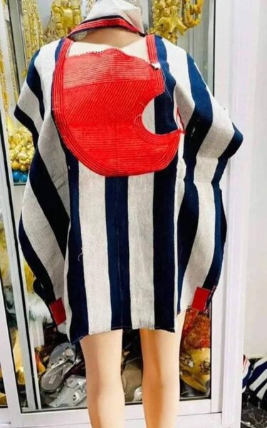 Robe boubou rayée élégante