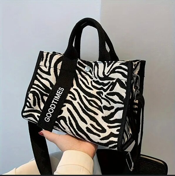 Sac à main imprimé zèbre