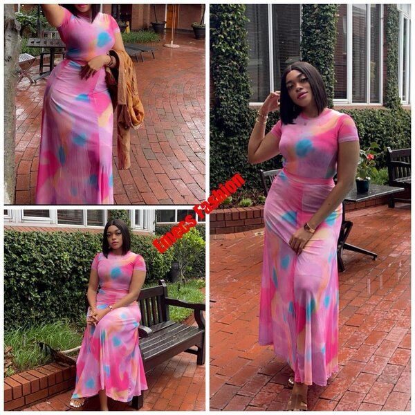 Robe longue à motifs colorés