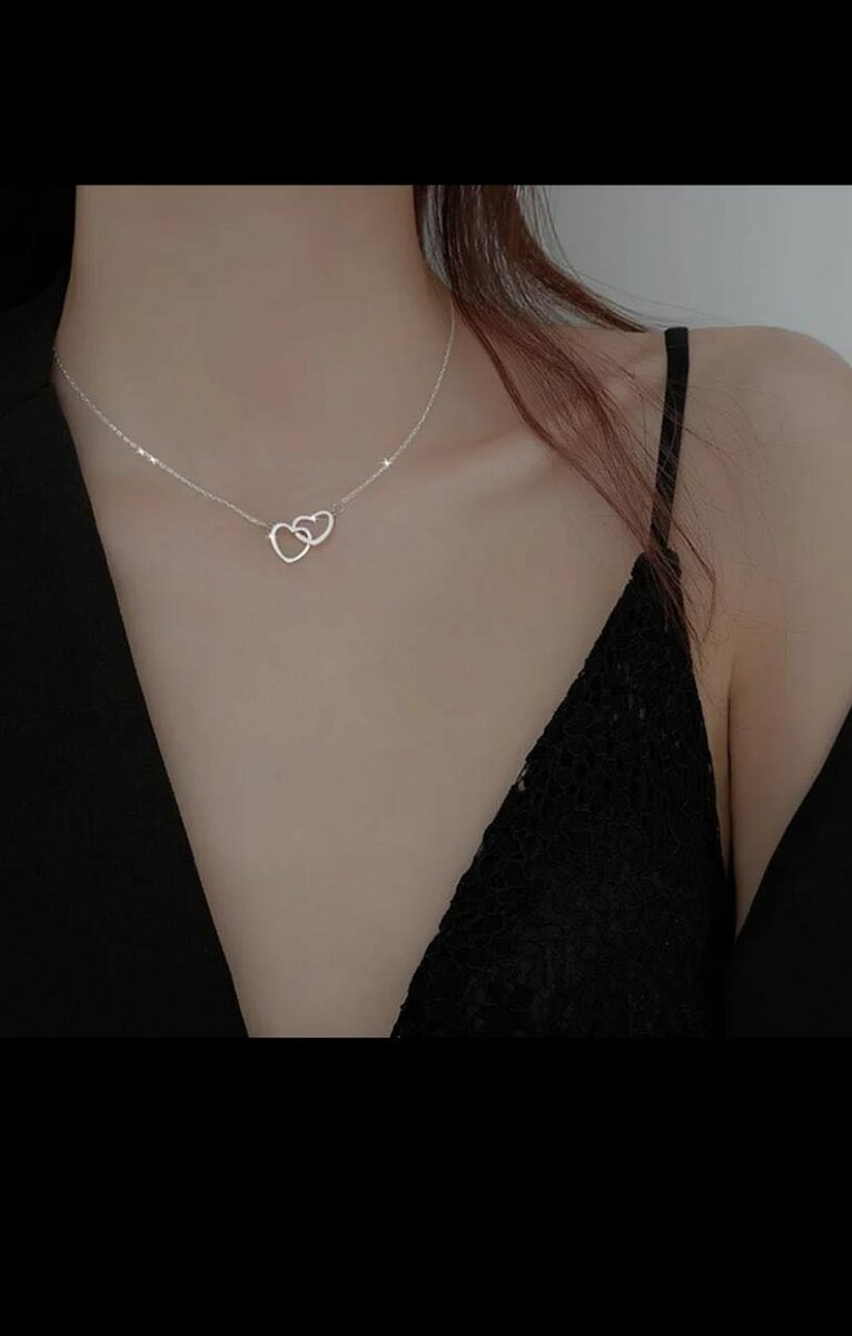 Chaîne cœur double boucle