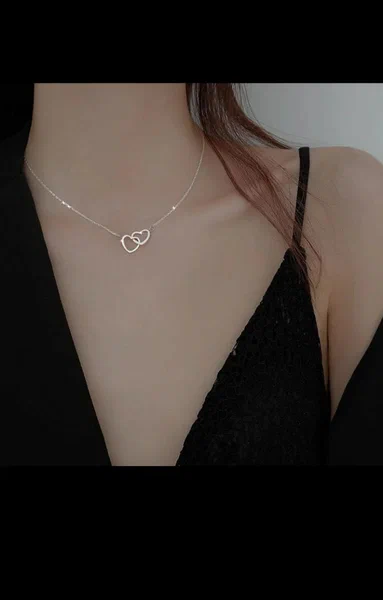 Chaîne cœur double boucle