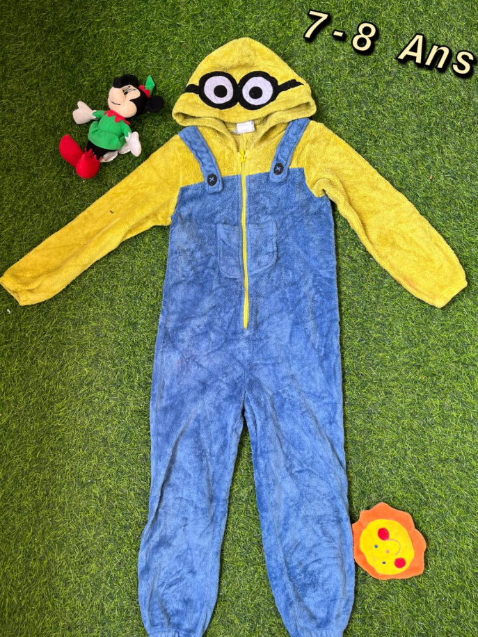 Pyjama Kigurumi "Minion" chaud 7-8 ans