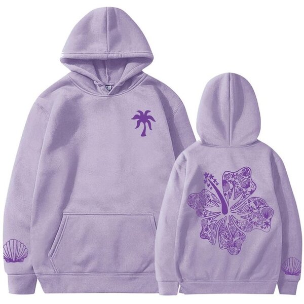 Sweat à capuche violet tropical