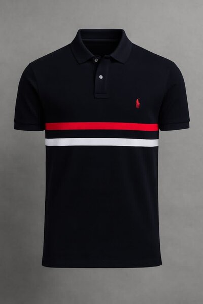 Polo homme élégant rayé